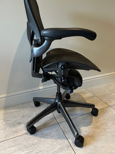 Herman Miller Aeron Posturerfit Size B in Black - Refurbished